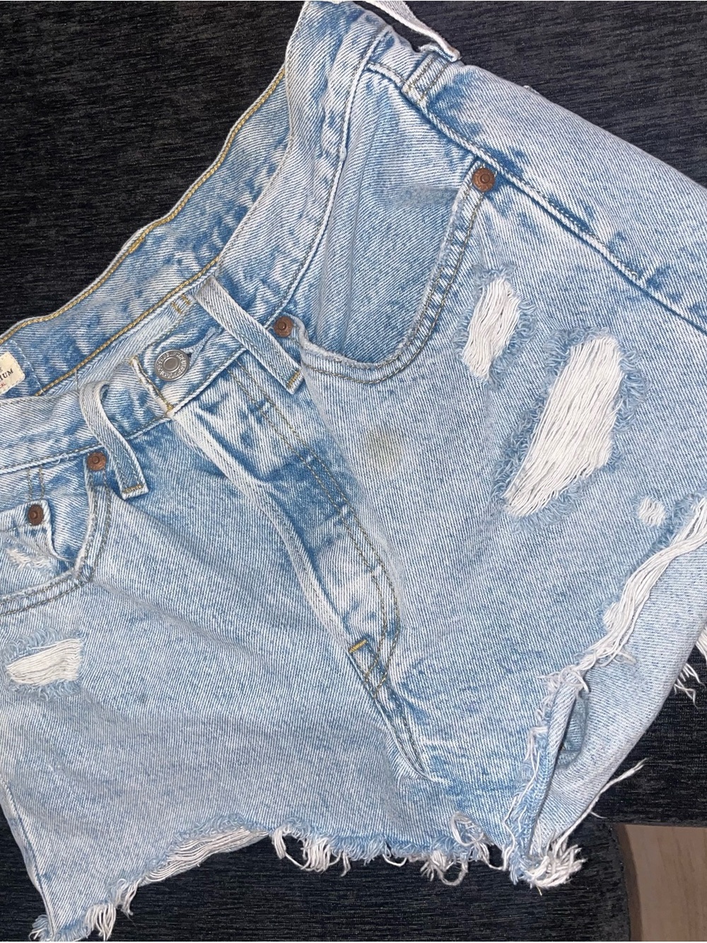 Levi's Light Blue Distressed Boyfriend Jeans